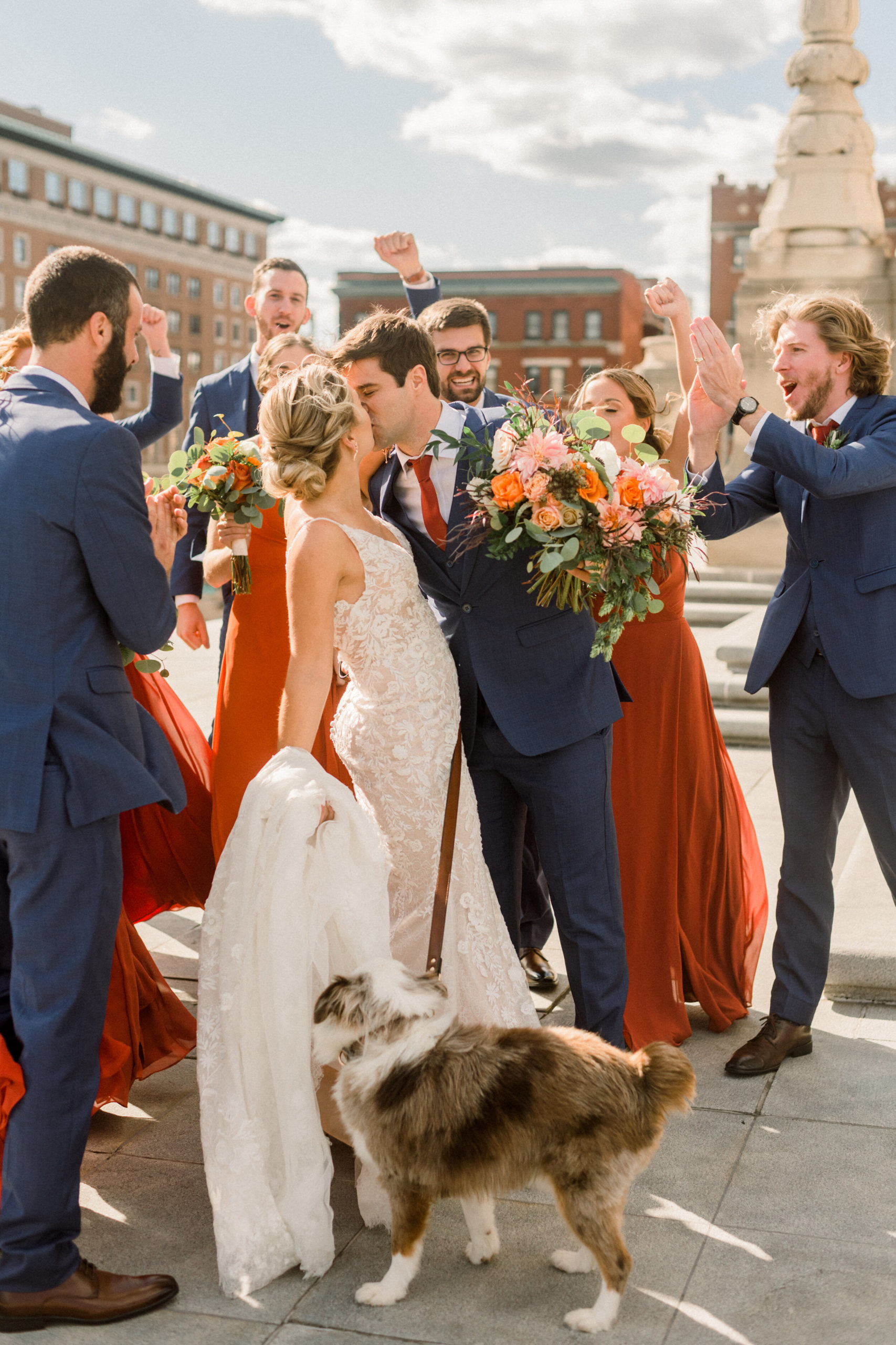 Modern Fall Wedding at INDUSTRY Downtown Indy