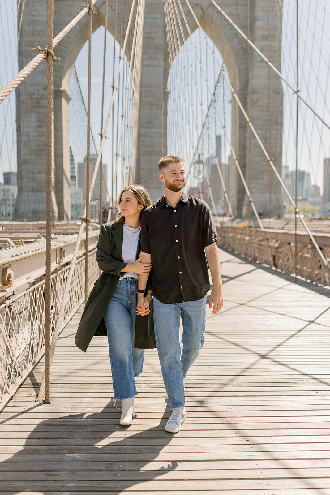 Brooklyn Bridge and Central Park NYC Engagement Shoot