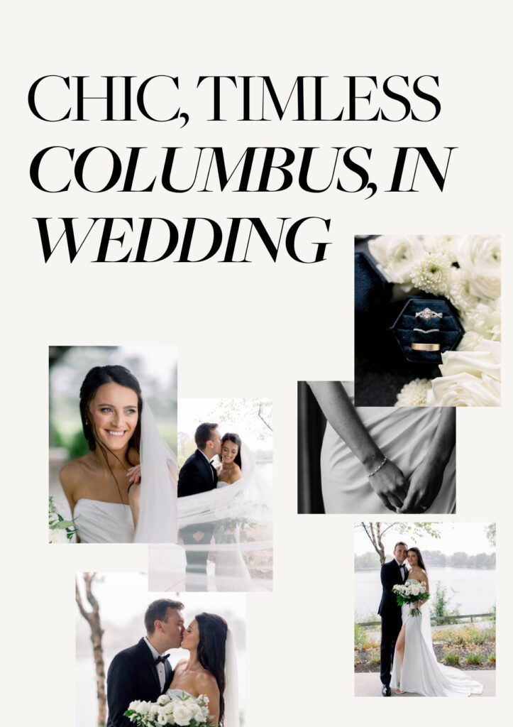 wedding day images for a chic timeless black, white, green wedding